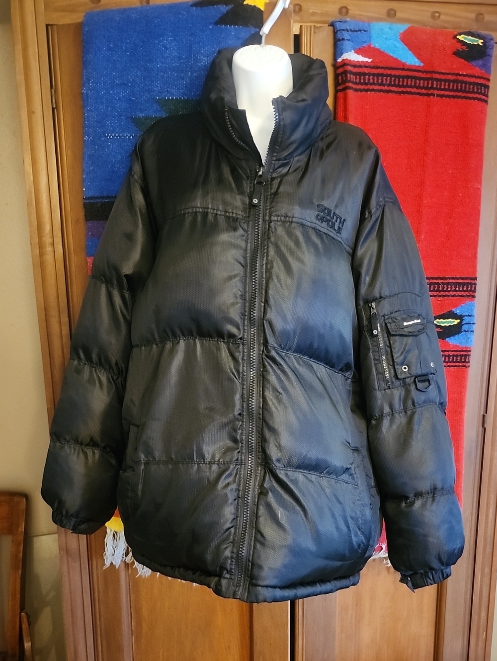 South Pole Mens Black Puffer Jacket - Insulated Winter Coat